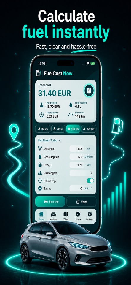 Fuel Cost: MPG Calculator screenshot 3